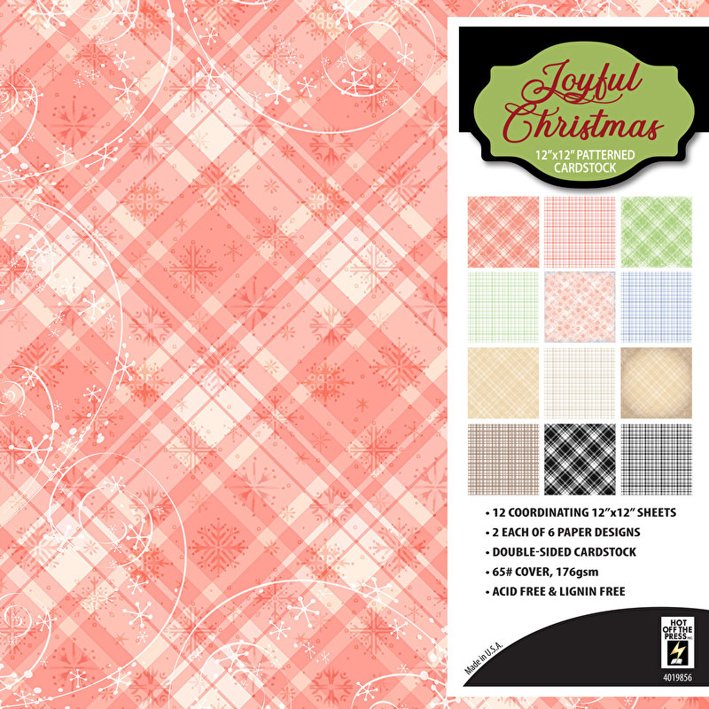 Joyful Christmas 12x12 Patterned Cardstock