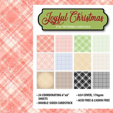 Joyful Christmas 6x6 Patterned Cardstock