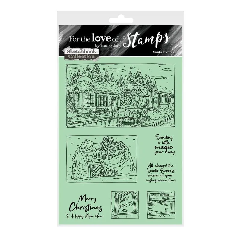 Santa Express A6 Stamp Set For the Love of Stamps