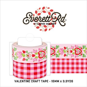 Valentine Washi Tapes, 15mm x 3.3 yards