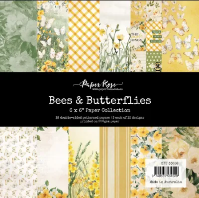 Bees & Butterflies 6x6 papers