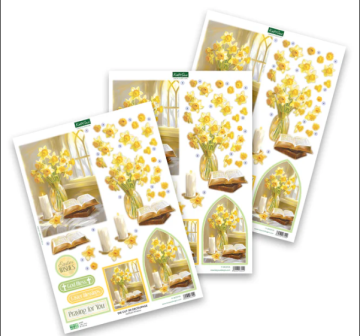 Daffodil Window Die-Cuts, 3 sheets