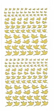 Gold Bird Dazzles  stickers, 95 pieces