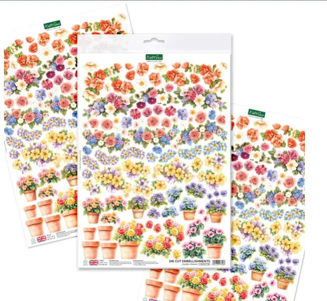 Garden Flower Die-Cuts, 282 pieces