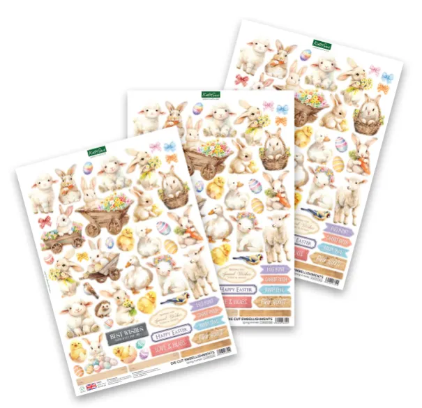 Spring Animals Die-Cuts, 150 pieces