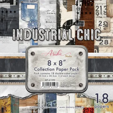 Industrial Chic 8x8 Papers, 18 sheets