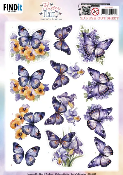 Purple Flutters Push Outs