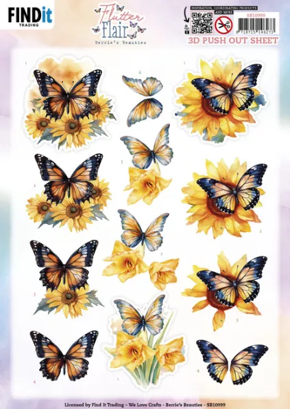 Yellow Flutter Die-cuts