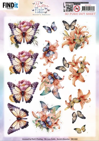 Orange Flutter die-cuts