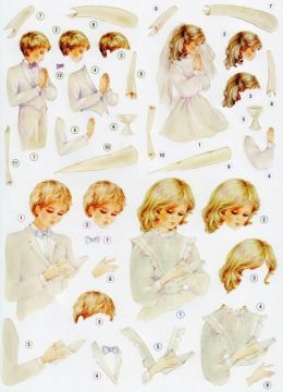 3D Precut Communion / Children Praying