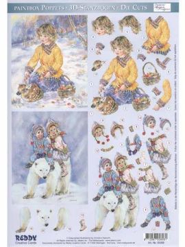 3D Paintbox Poppets Winter Children Polar Bear