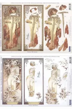 3D Precut Alphonse Mucha - Autumn & Winter
