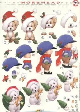 Cute Christmas Morehead children and animals.