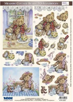 3D Precut Teddy Bears - Basket of Bears