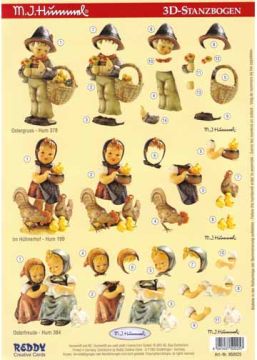 Precut 3D Hummel Print Children with Animals