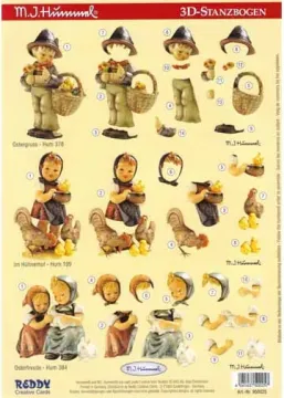 Precut 3D Hummel Print Children with Animals