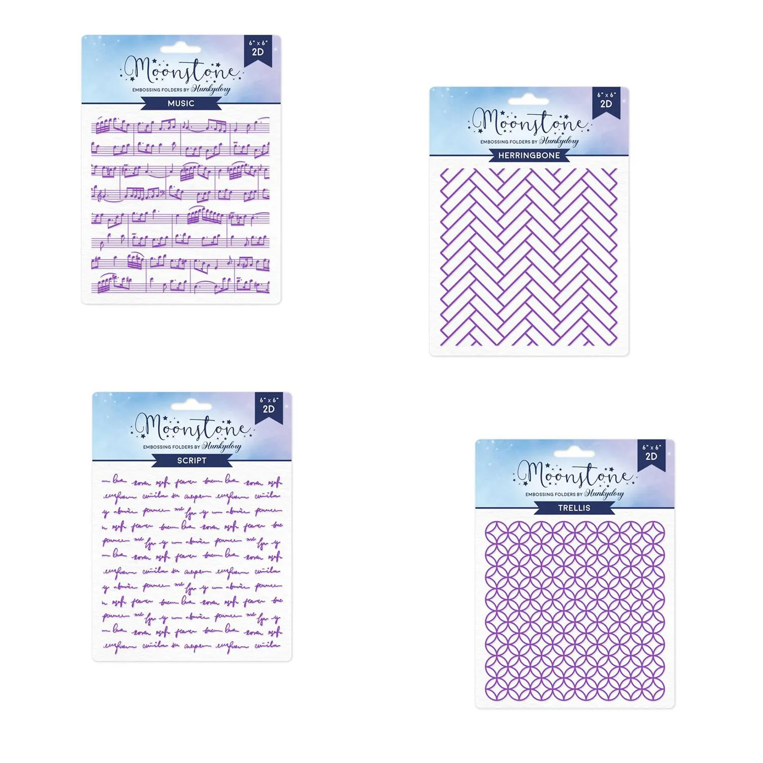 4 Embossing Folders by Hunkydory Money Saver
