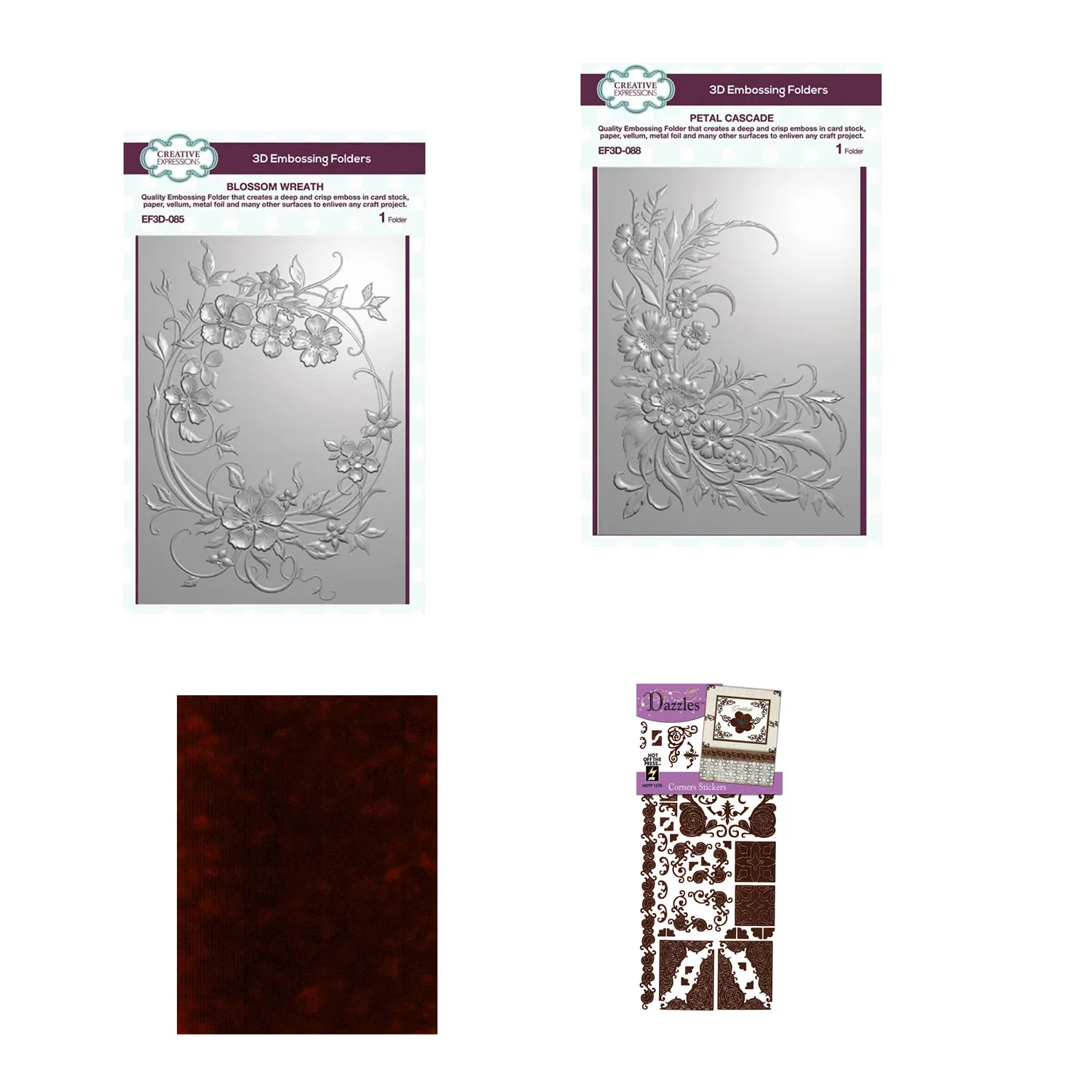 Floral 3D Embossing Folders by Creative Expressions Money Saver