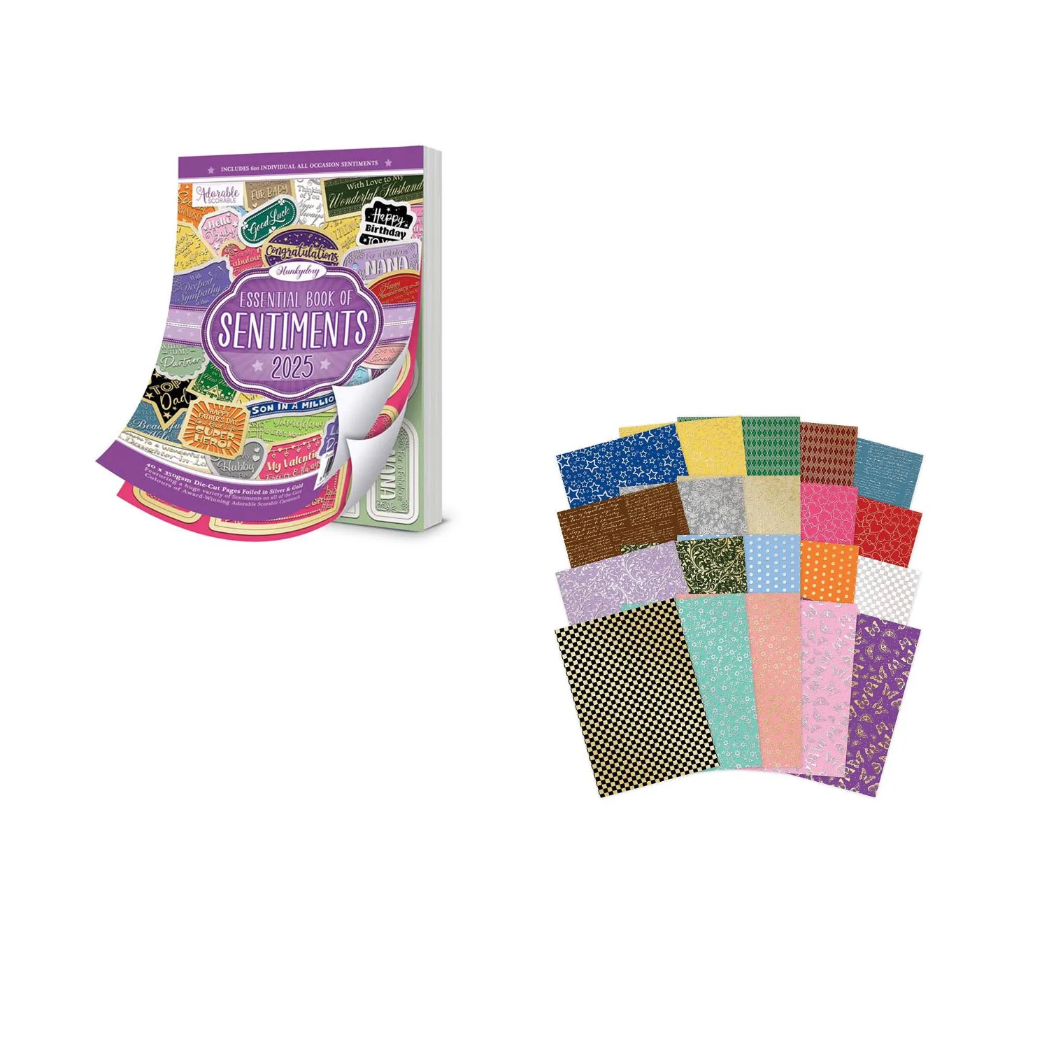 Sentiments & Foiled Cardstock by Hunkydory Money Saver