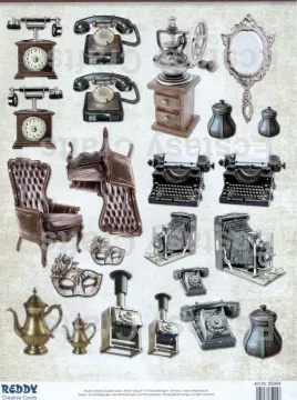 Pre Cut Sheets - Telephone, Chair, Camera