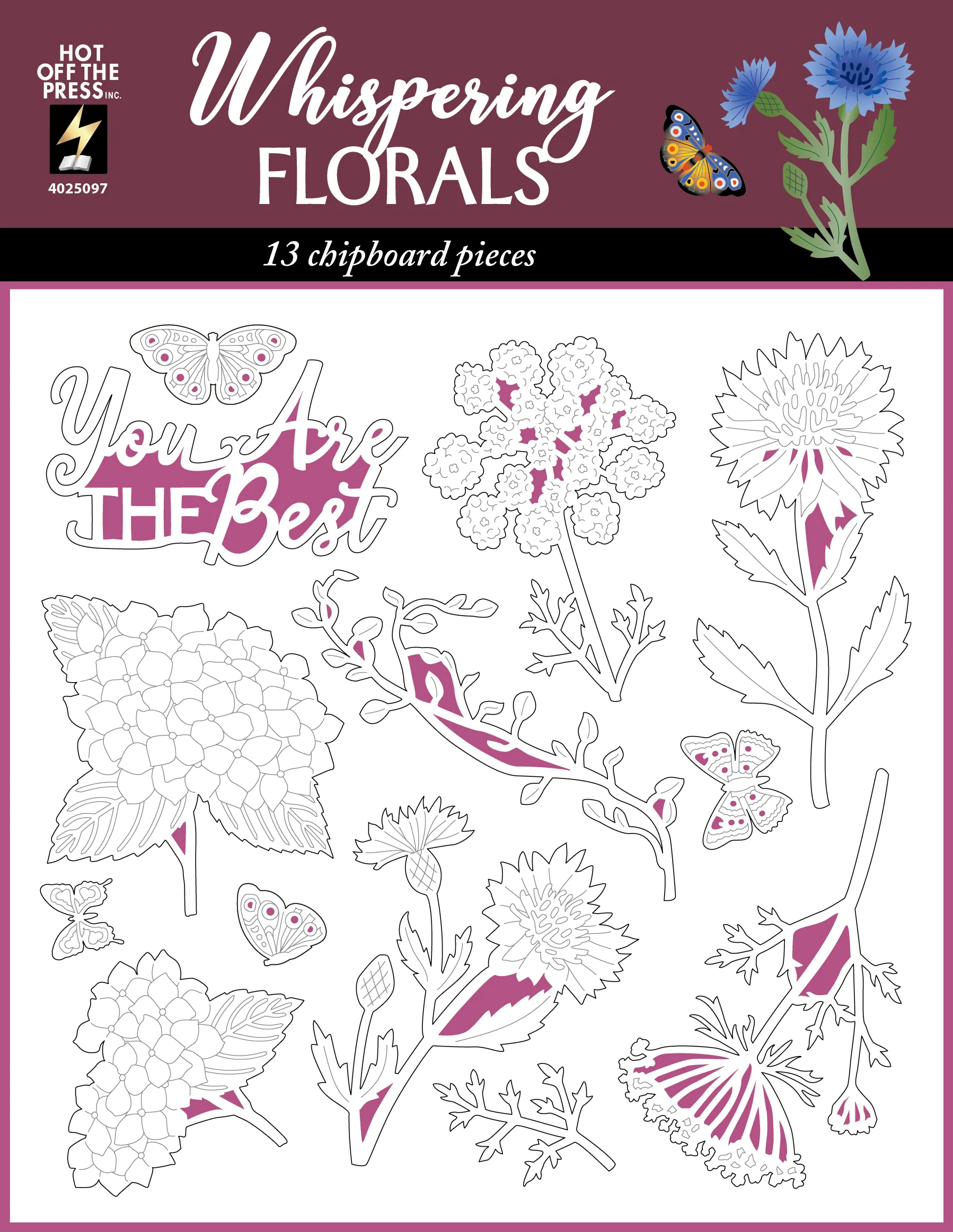 Whispering Florals Chipboard