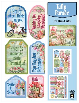 Tulip Parade Die-Cuts, 31 pieces