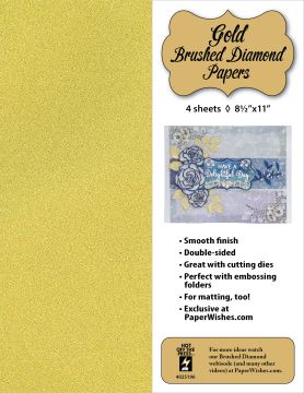 Gold Brushed Diamond 8.5x11, double-sided, 4 sheets