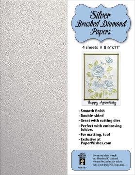 Silver Brushed Diamond 8.5x11, double-sided, 4 sheets