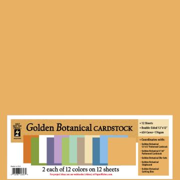 Golden Botanical 12x12 Solid Cardstock