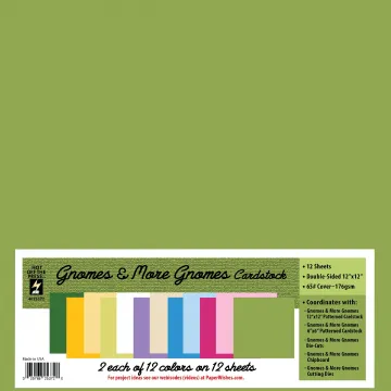Gnomes & More Gnomes 12x12 Solid Cardstock