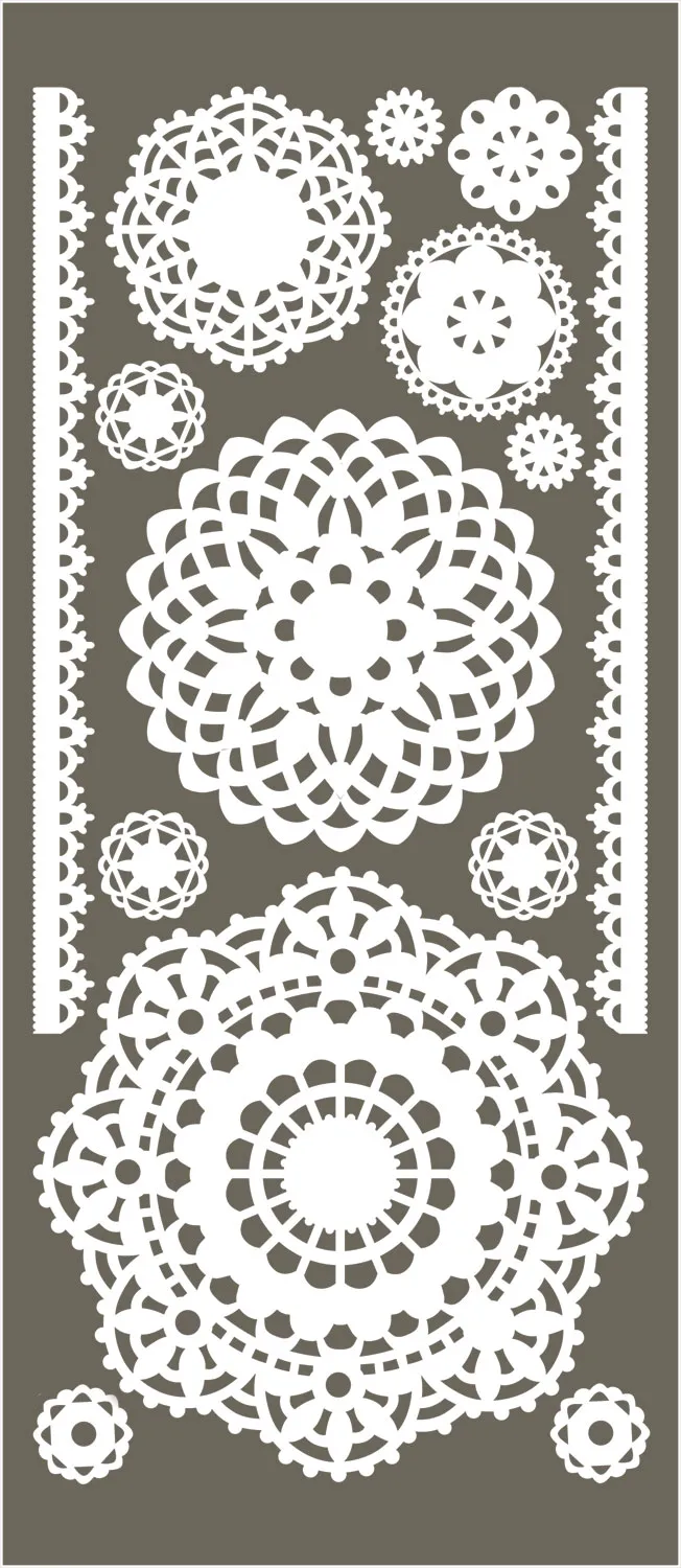 Doilies Dazzlesâ¢ Stickers, white