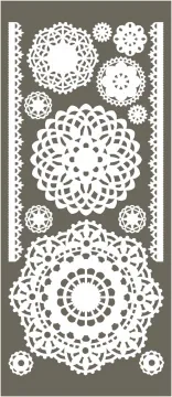 Doilies Dazzles&trade; Stickers, white