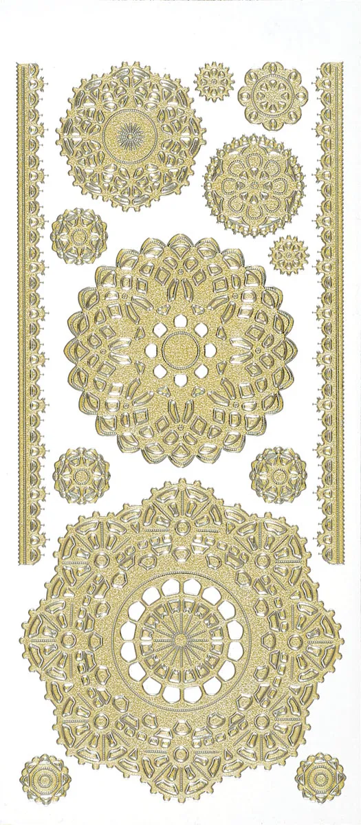 Doilies Dazzlesâ¢ Stickers, gold pearl