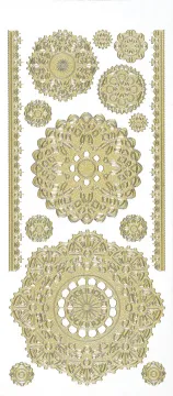 Doilies Dazzles&trade; Stickers, gold pearl
