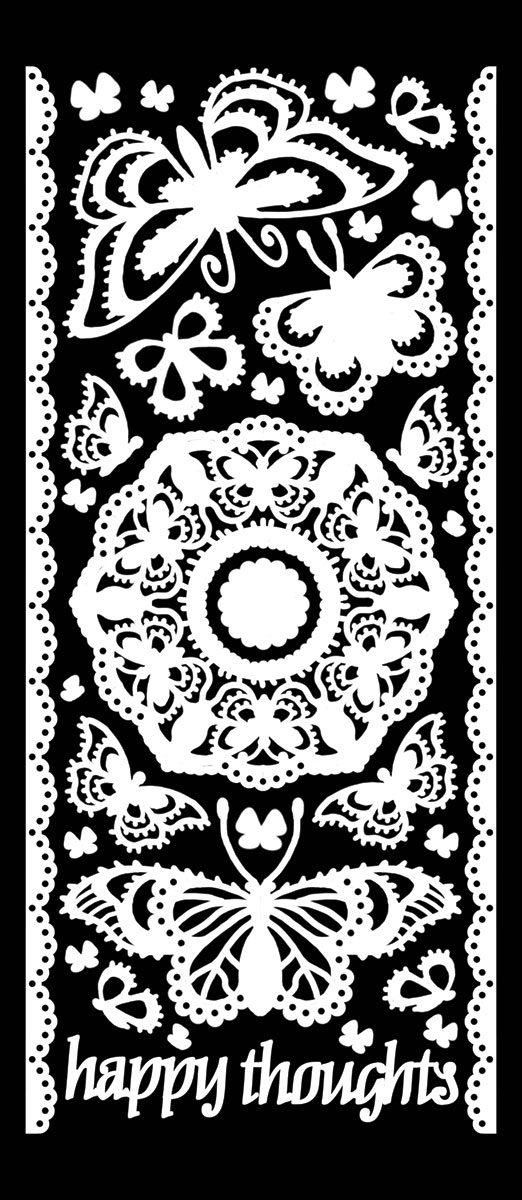 Lacy Butterfly Dazzles™ Stickers, white