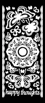 Lacy Butterfly Dazzles&trade; Stickers, white