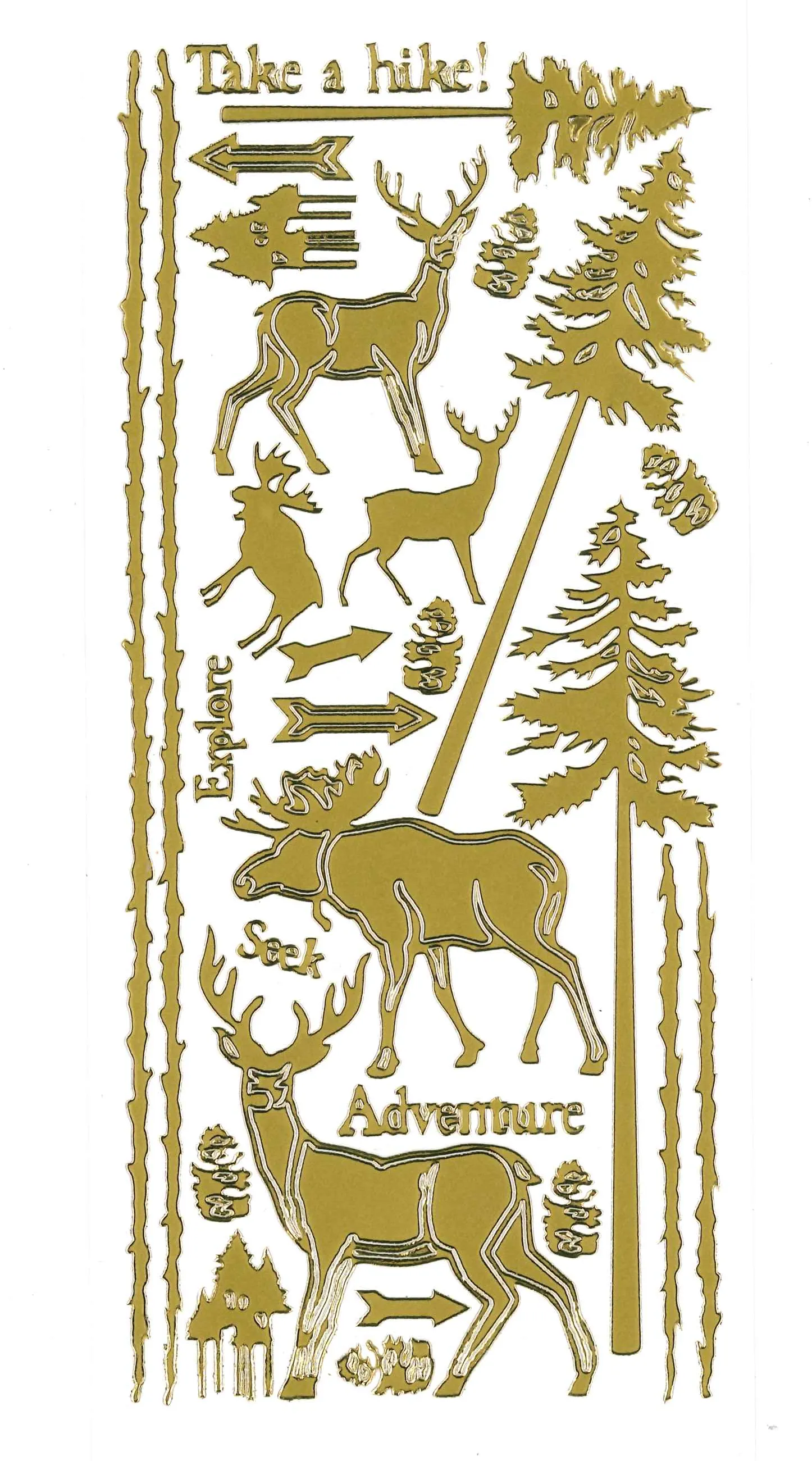 Great Outdoors Dazzles  Stickers, gold