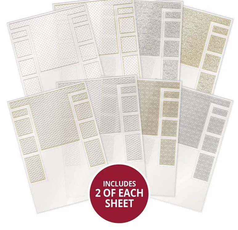 Foiled Pattern Acetate Stepper Cards, 16 cards
