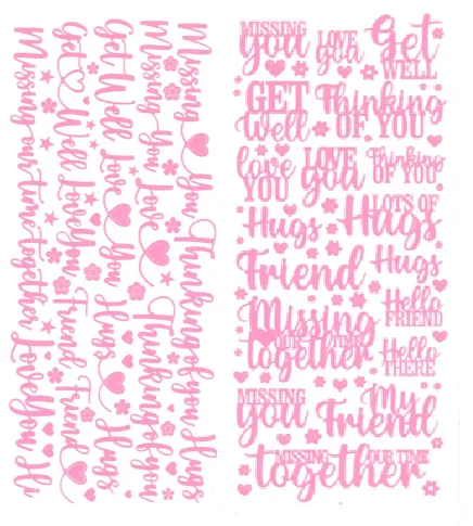 Pink We're Together Dazzlesâ¢ Stickers, 2 sheets
