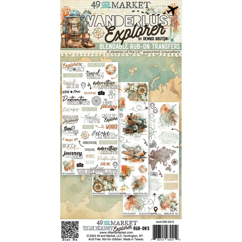 Wanderlust Explorer Rub-Ons