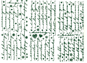 Script Greetings Green Dazzles™ Stickers, 3 sheets