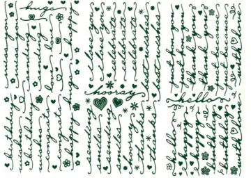Script Greetings Green Dazzles&trade; Stickers, 3 sheets