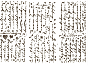 Script Greetings Brown Dazzles™ Stickers, 3 sheets