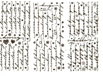 Script Greetings Brown Dazzles&trade; Stickers, 3 sheets
