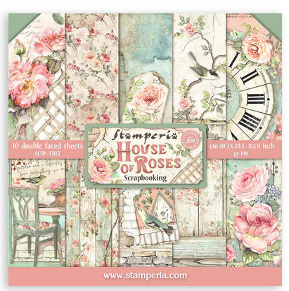 House of Roses 8x8 Papers