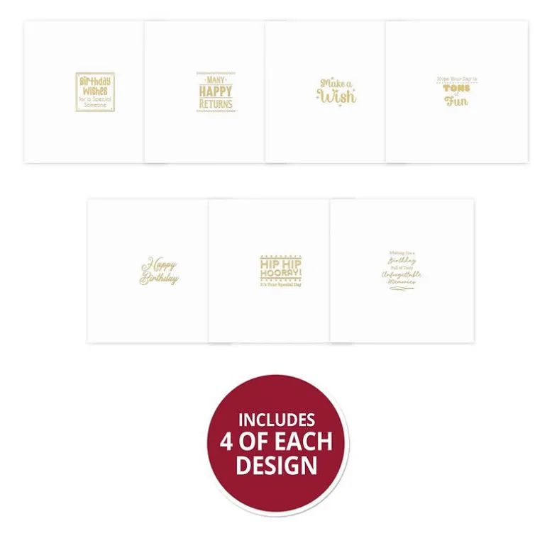 Many Happy Returns, Gold Trim Me! Foiled Insert Pad