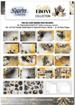 Golden Ebony 6x4 Card Pack & Die-Cuts