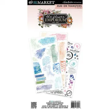 Flower Emporium Rub-Ons, 3 sheets