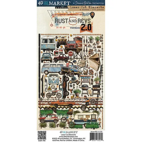 Rust and Revs 2.0 Laser Cuts, 177 pieces