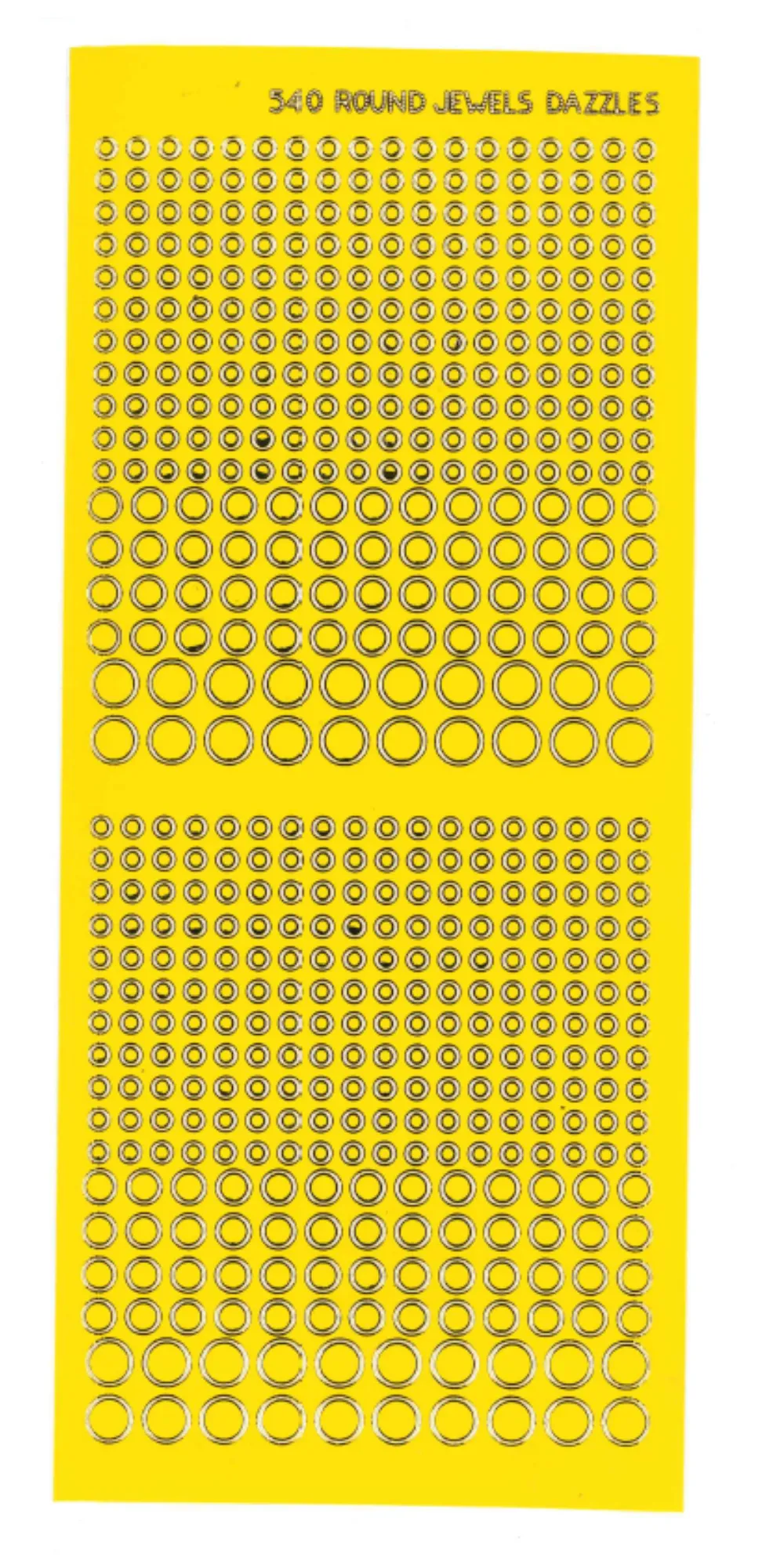 Yellow Jewel Dazzles  Stickers, 540 pieces